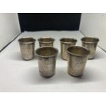 SIX STIRRUP CUPS MARKET LO SILVER 833 GROSS WEIGHT 48 GRAMS