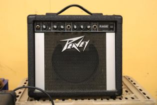 A PEAVEY LARGE SIZED GUITAR AMPLIFIER
