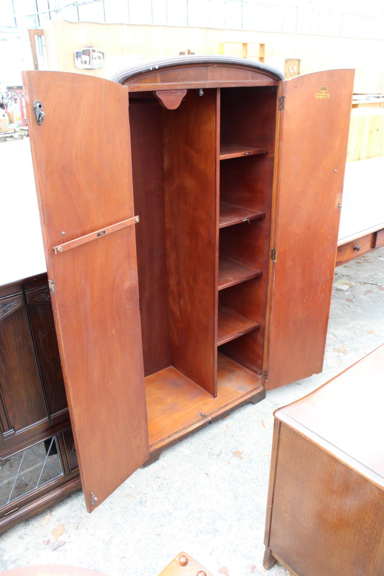 AN AUSTIN SUITE OAK TWO DOOR WARDROBE, 33" WIDE - Image 2 of 4