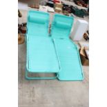 TWO FOLDING GARDEN SUN LOUNGERS