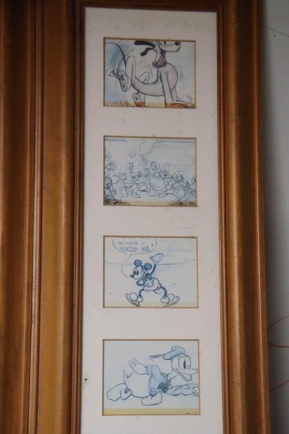 A PAIR OF DISNEY CARTOON SLIDES IN PINE FRAMES - Image 5 of 5