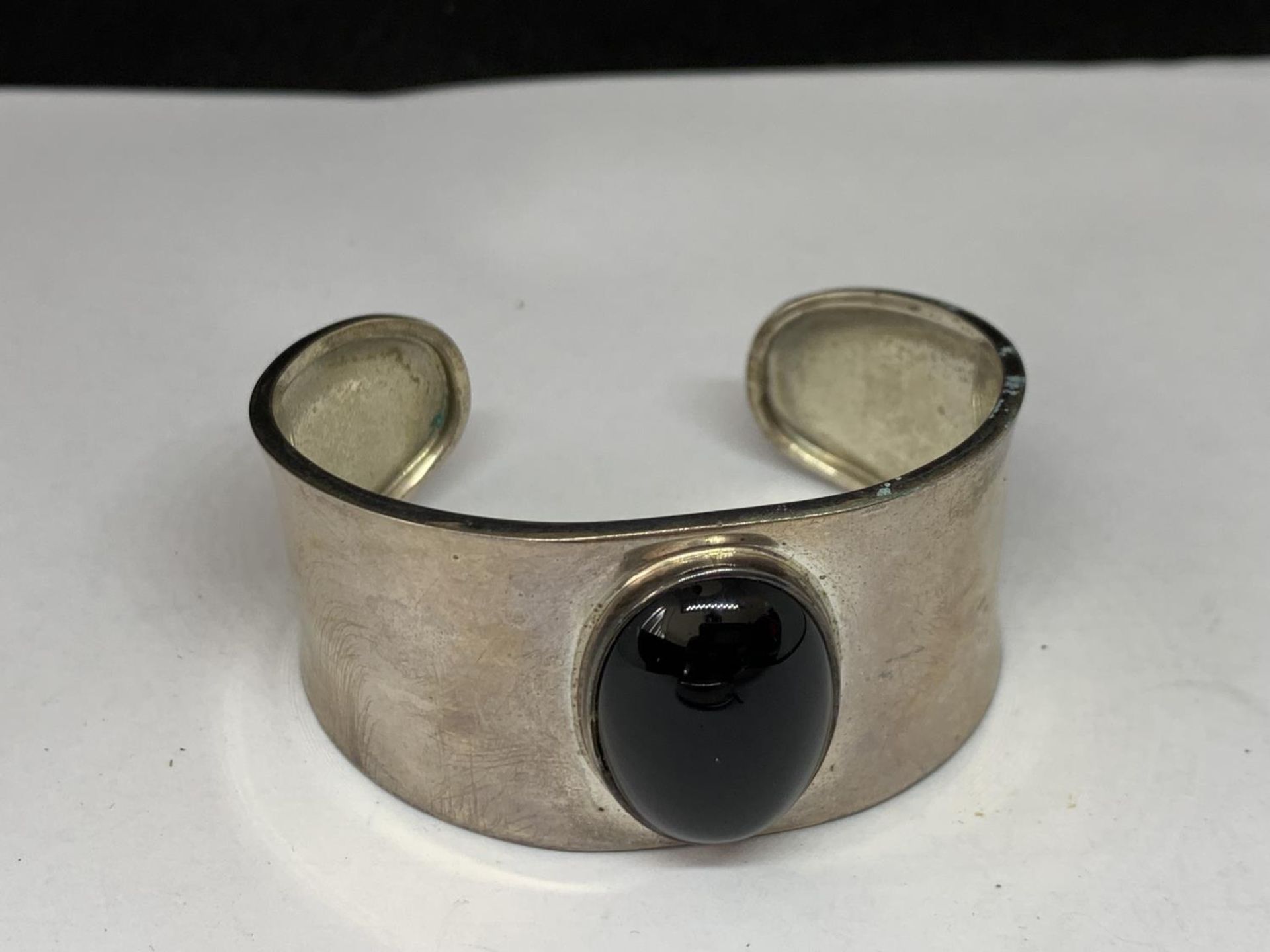 TWO SILVER BANGLES - Image 2 of 3