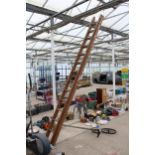 A 26 RUNG TWO SECTION EXTENDABLE LADDER
