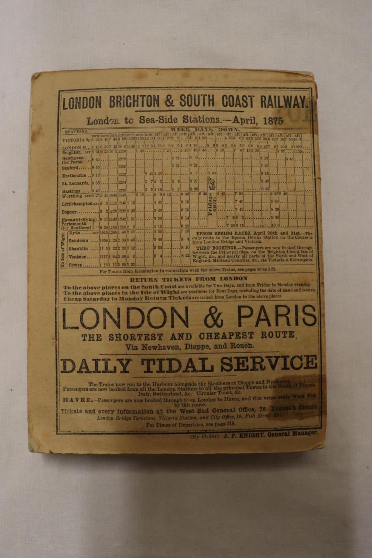A BRADSHAWS MONTHLY RAILWAY GUIDE DATED JUNE 1865 AND A FURTHER COPY APRIL 1875, PAPERBACK VERSIONS - Image 2 of 4