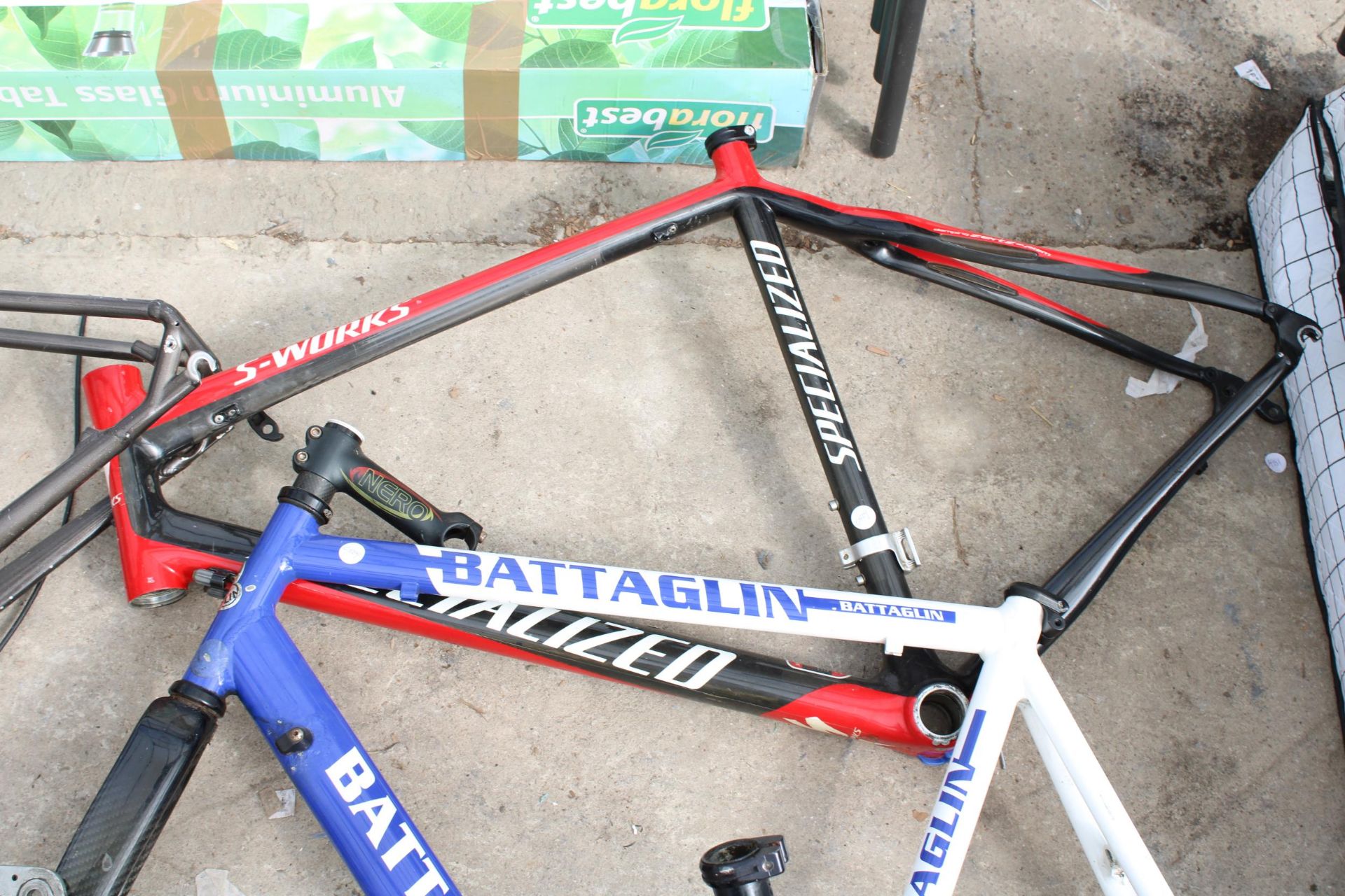 THREE VARIOUS BIKE FRAMES TO INCLUDE A BATTAGLIN AND A PAGANINI ETC - Image 2 of 2