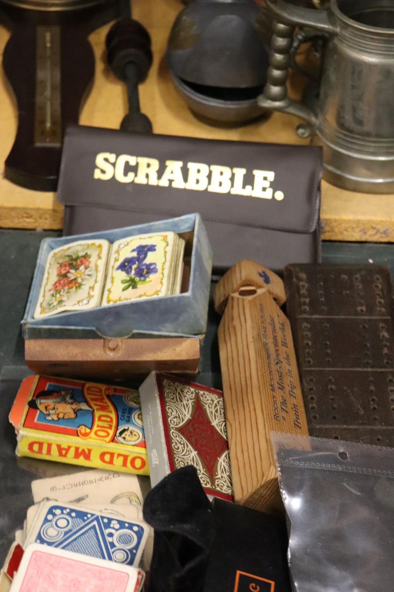 A COLLECTION OF CARD GAMES, SCRABBLE ETC AND TWO CAMERAS - Image 2 of 7