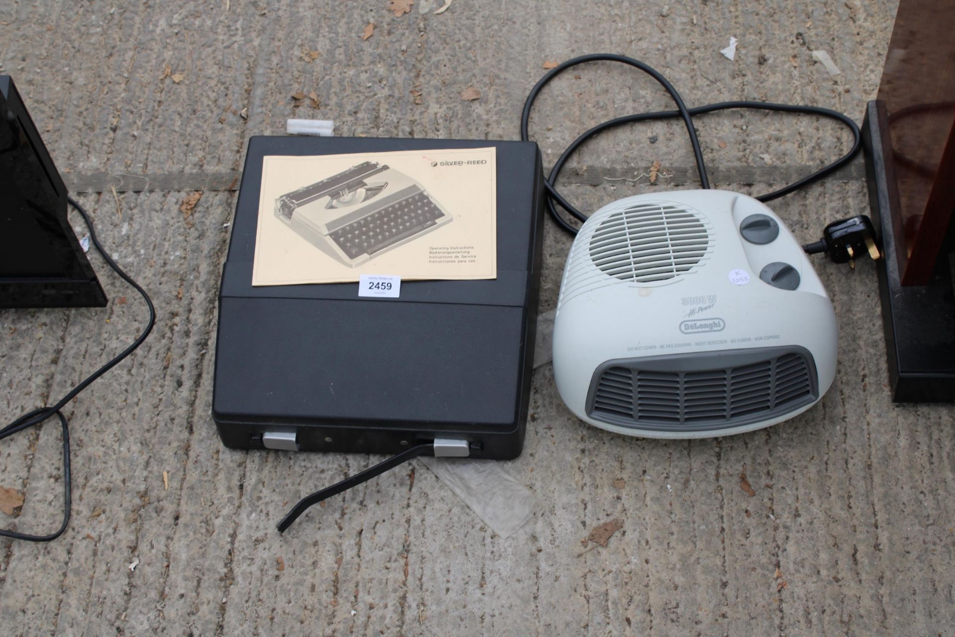 A TYPEWRITER AND A HEATER