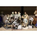 A COLLECTION OF ELEVEN, CERAMIC, COAL MINING FIGURES