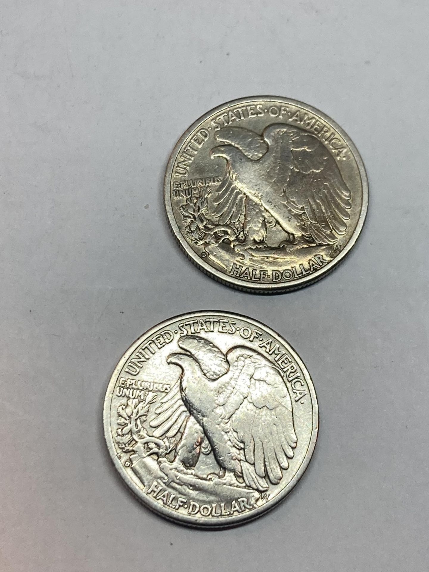 TWO SILVER 1941 AMERICAN HALF DOLLARS - Image 2 of 2