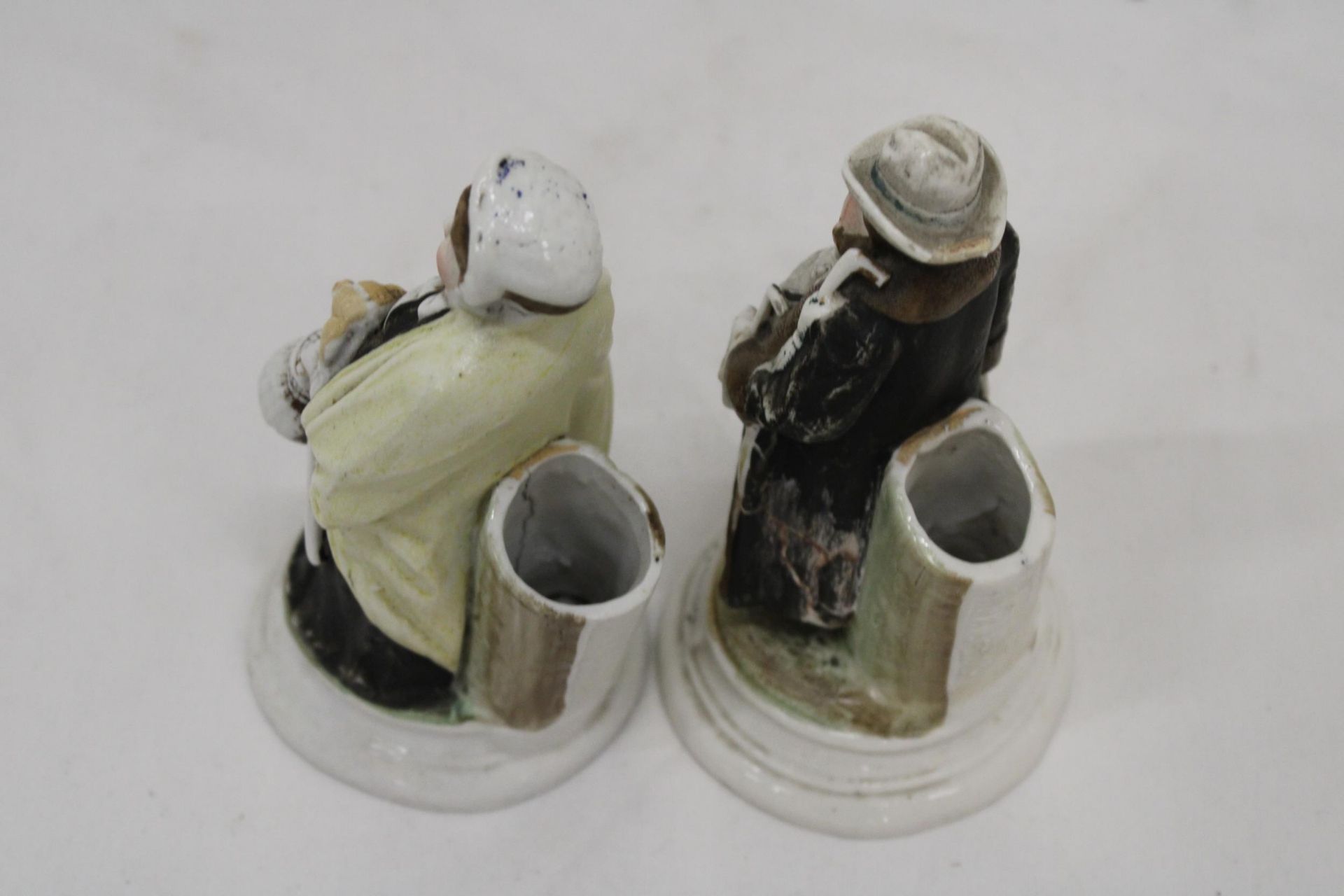 TWO ORIGINAL CONTA AND BOHME GERMAN FAIRINGS MATCHSTICK HOLDERS, 'I AM STARTING FOR A LONG JOURNEY', - Image 6 of 6