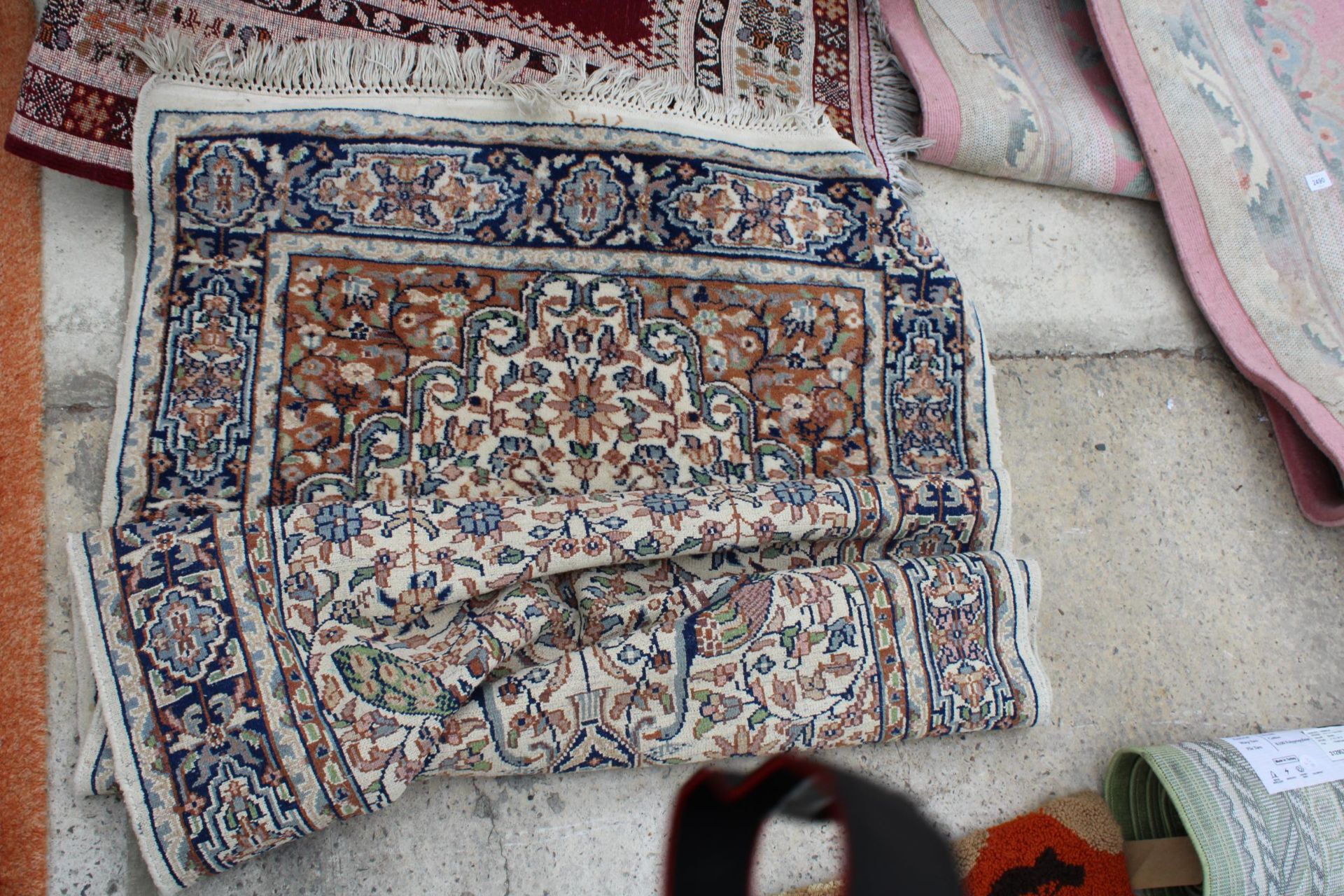 TWO VARIOUS PATTERNED RUGS - Image 2 of 2