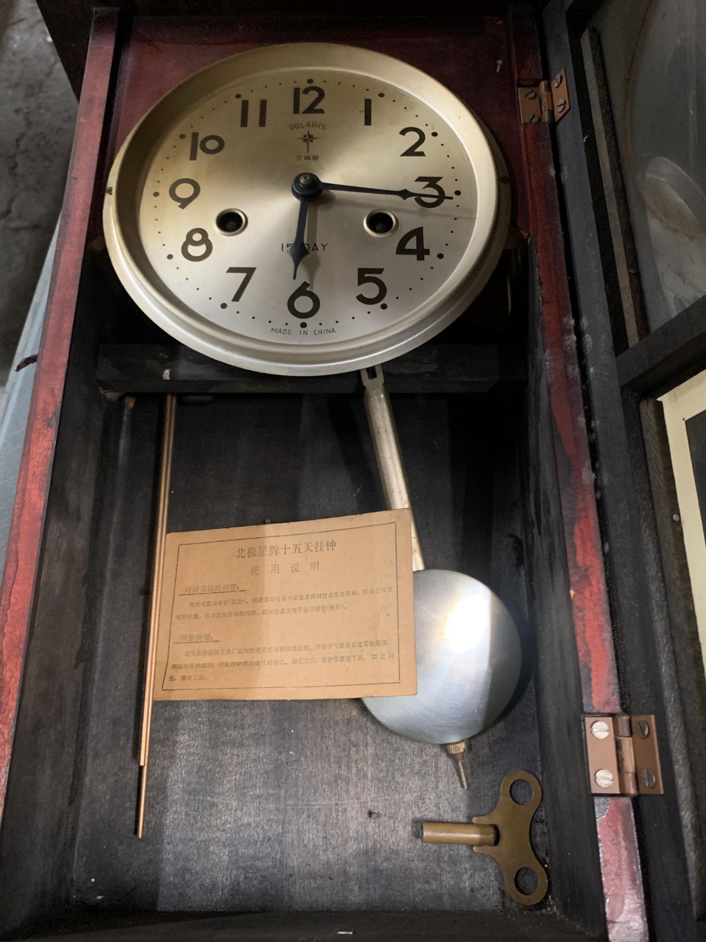 A POLARIS VINTAGE CHIME PENDULUM WALL CLOCK - 15 DAY WINDING - Image 2 of 2