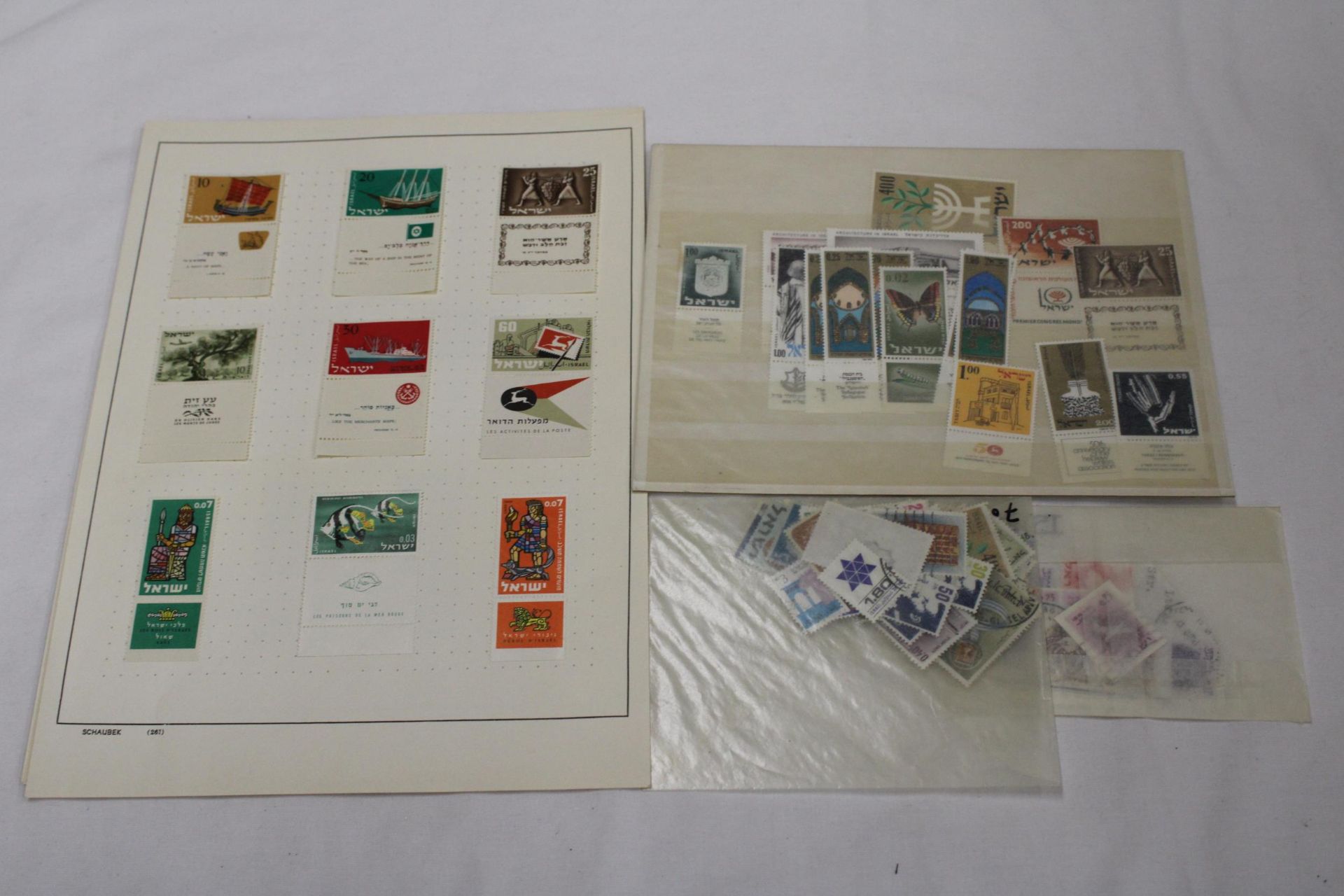 A COLLECTION OF ISRAELI STAMPS