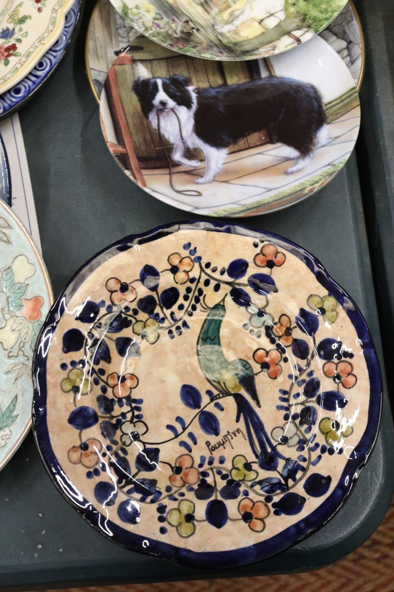 A LARGE QUANTITY OF CABINET PLATES TO INCLUDE COLLIE DOGS, ORIENTAL ETC - Bild 5 aus 5