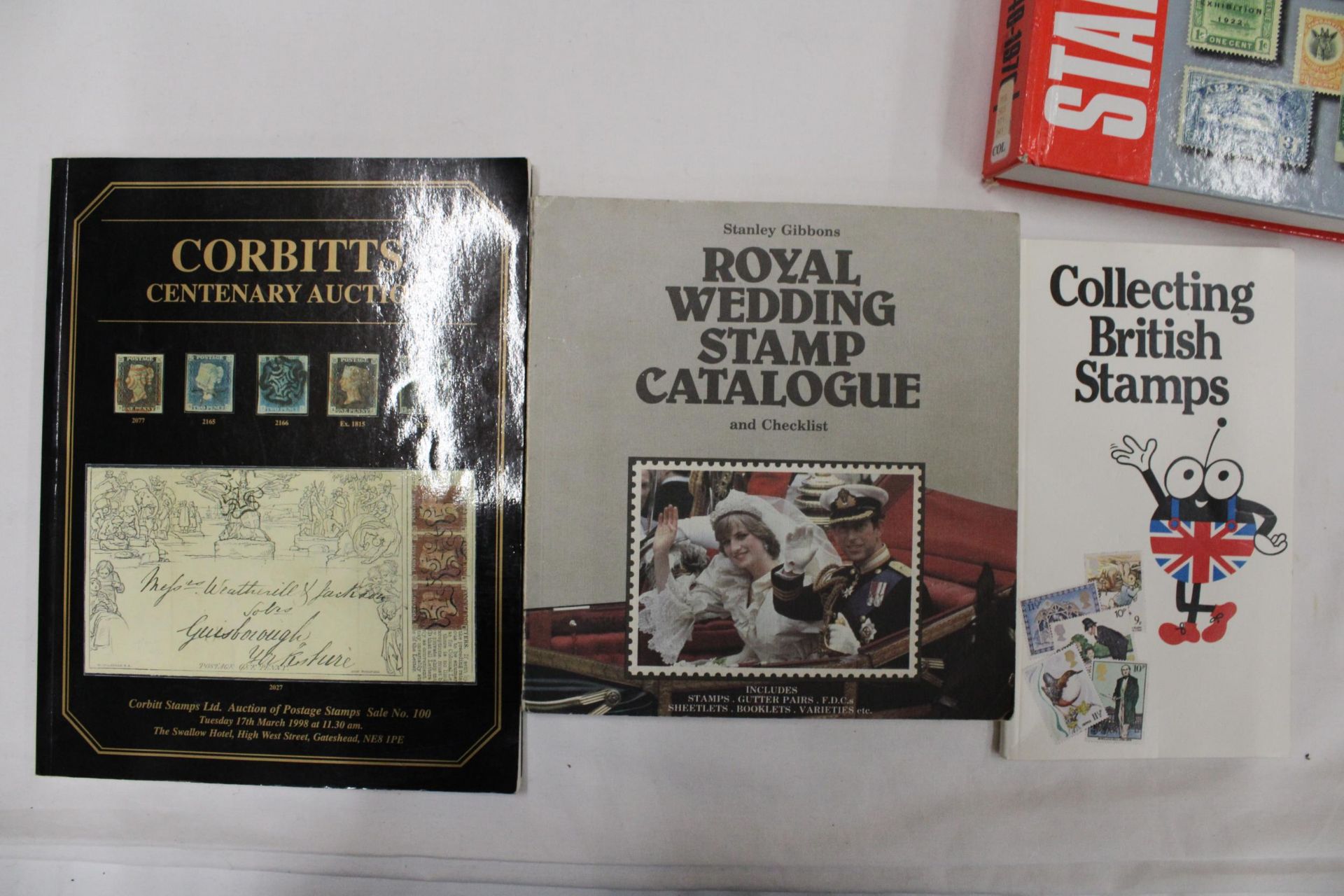 FOUR STAMP BOOKS TO INCLUDER COLLECTING BRITISH STAMPS, ROYAL WEDDING STAMP CATALOGUE, CORBITTS - Image 4 of 4