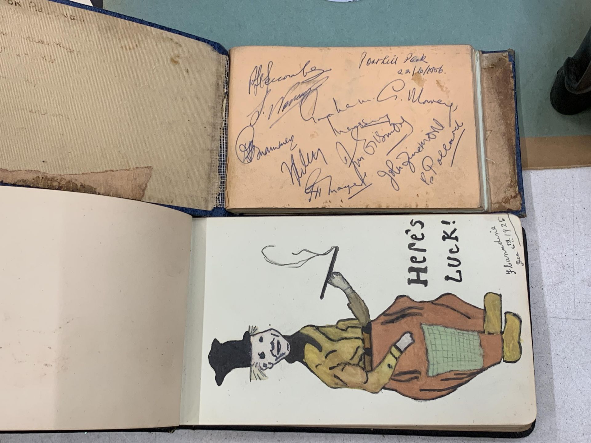 TWO AUTOGRAPH BOOKS, ONE FROM THE 1920'S, THE OTHER 1950'S - Image 4 of 4