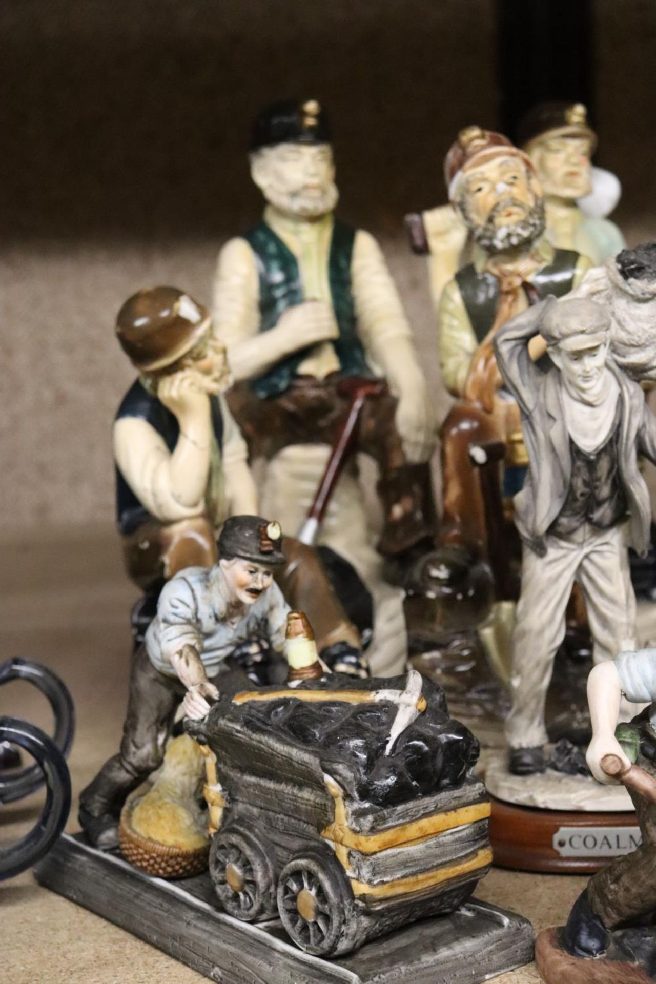 A COLLECTION OF ELEVEN, CERAMIC, COAL MINING FIGURES - Image 2 of 4