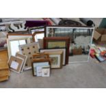 A LARGE ASSORTMENT OF FRAMED PRINTS AND PICTURES