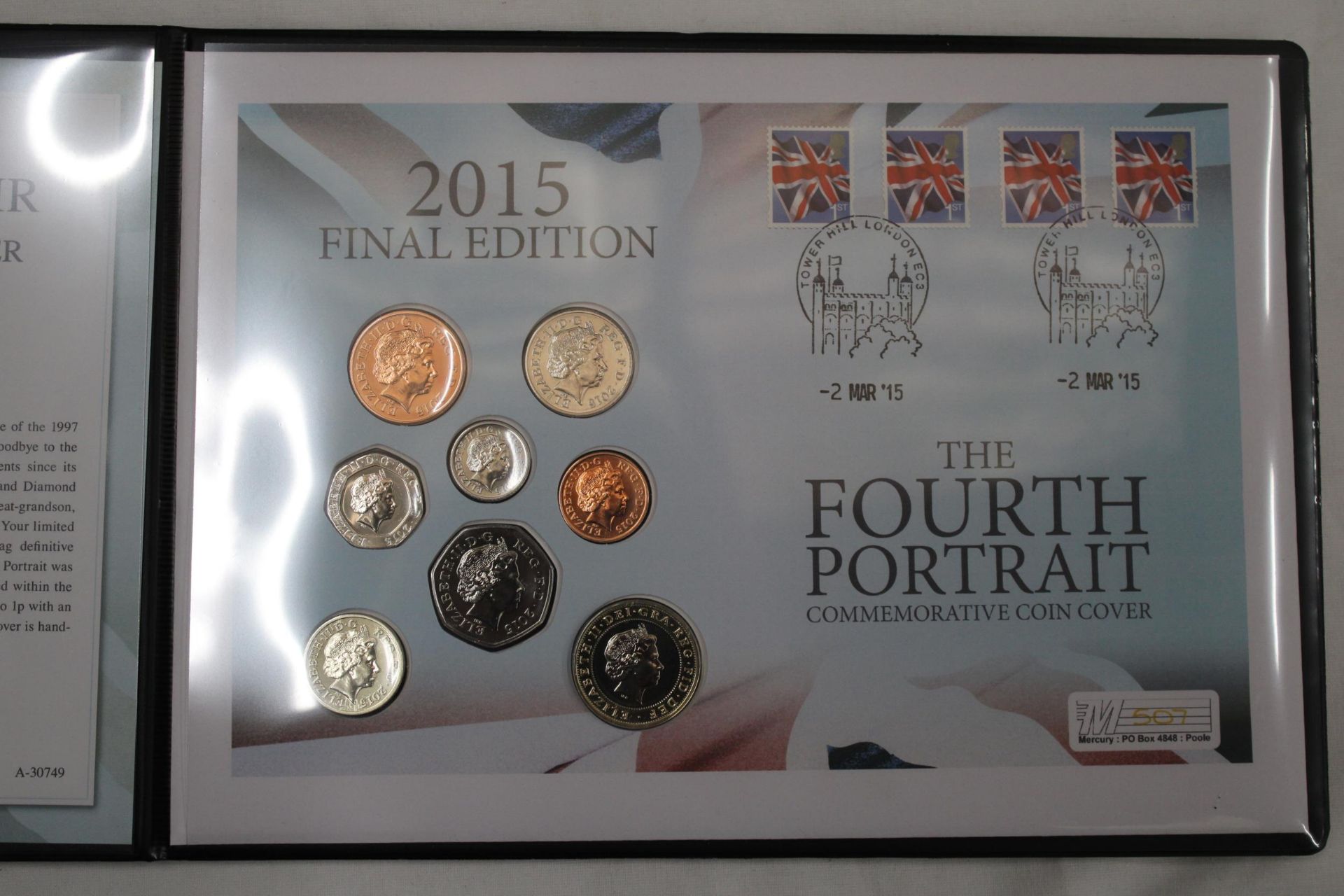 A 2015 FOURTH PORTRAIT DEFINITIVE COIN STAMP COVER WITH CERTIFICATE OF AUTHENTICITY - Image 3 of 4