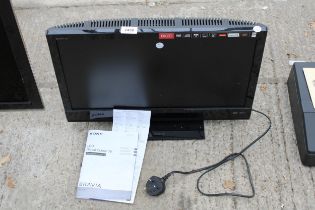 A SONY 22" TELEVISION WITH BUILT IN DVD PLAYER