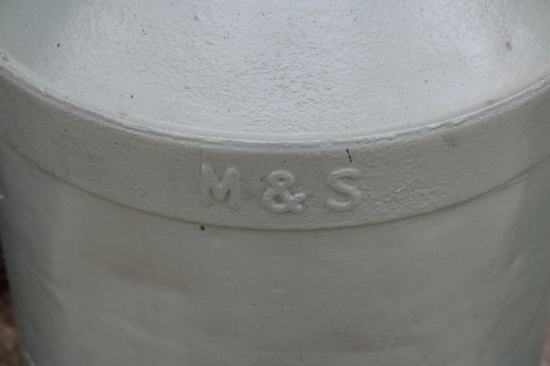 A VINTAGE CAST IRON CO-OP SOCIETY LTD MILK CHURN (H:74CM) - Image 4 of 5