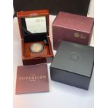 A 2019 THE SOVEREIGN GOLD PROOF LIMITED EDITION NUMBER 6,312 OF 9,500 IN A WOODEN BOXED CASE