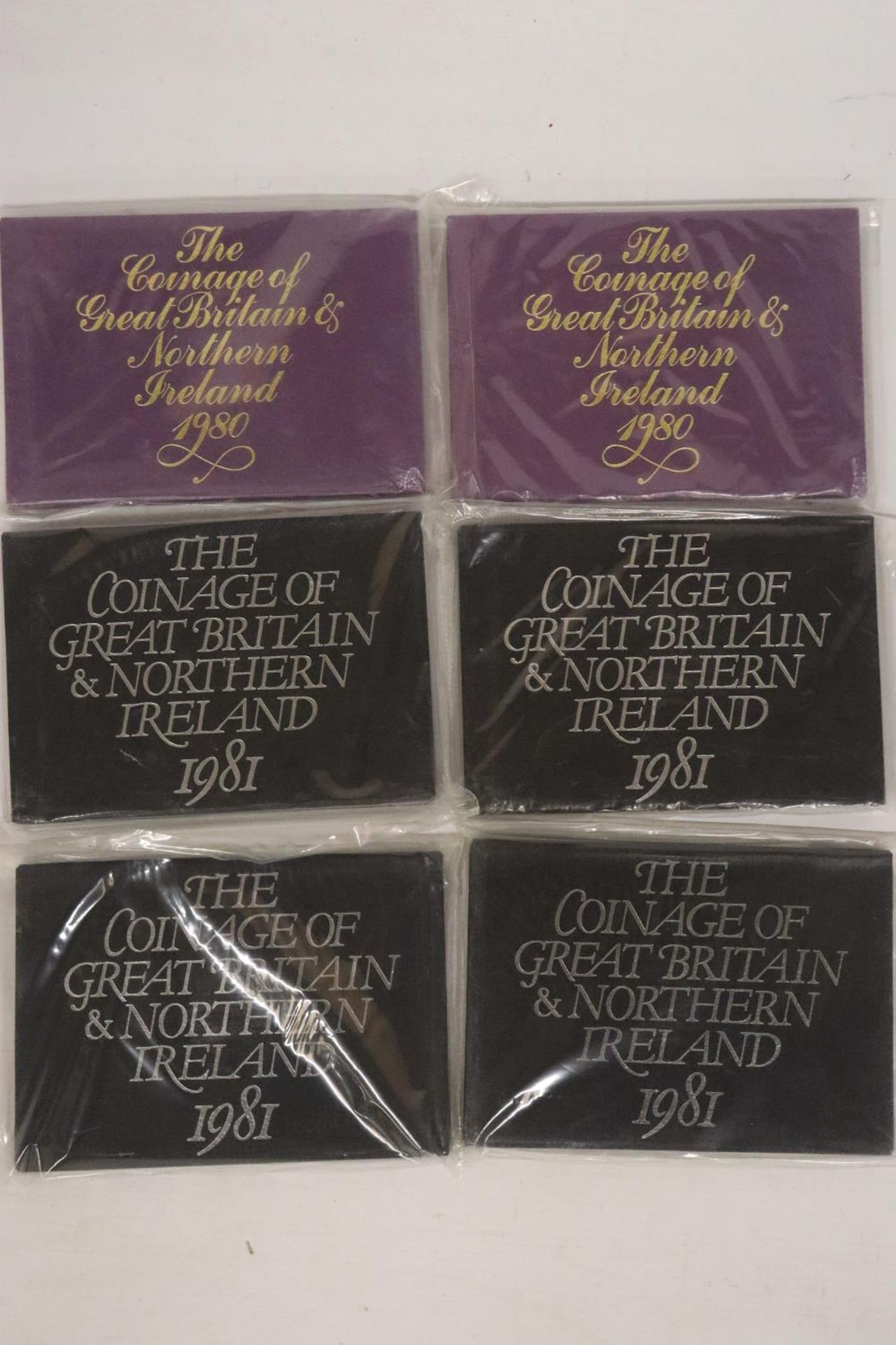 UK & NI 2 X ’80 AND 4 X ’81 YEAR PACKS OF COINS CONTAINED IN ENVELOPE