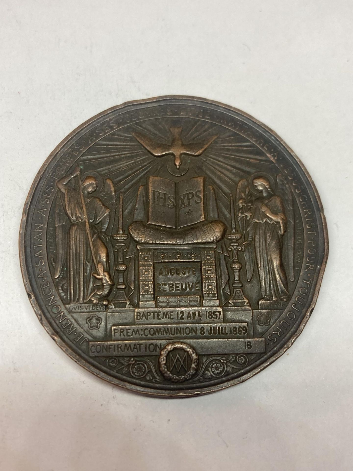 THREE COMMEMORATIVE MEDALS TO INCLUDE LICK OBSERVATORY 1904, ETC - Image 4 of 7