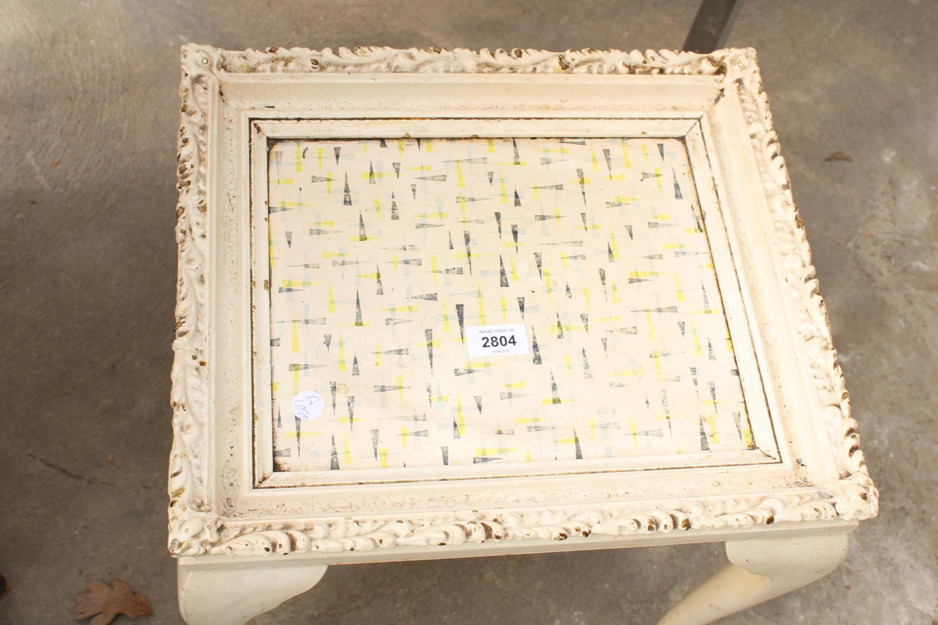 A MODERN PICTURE FRAME TABLE ON CABRIOLE LEGS, 16" X 14" - Image 2 of 2