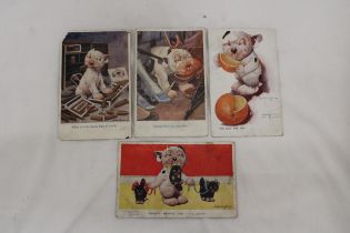 FOUR BONZO THE DOG POSTCARDS