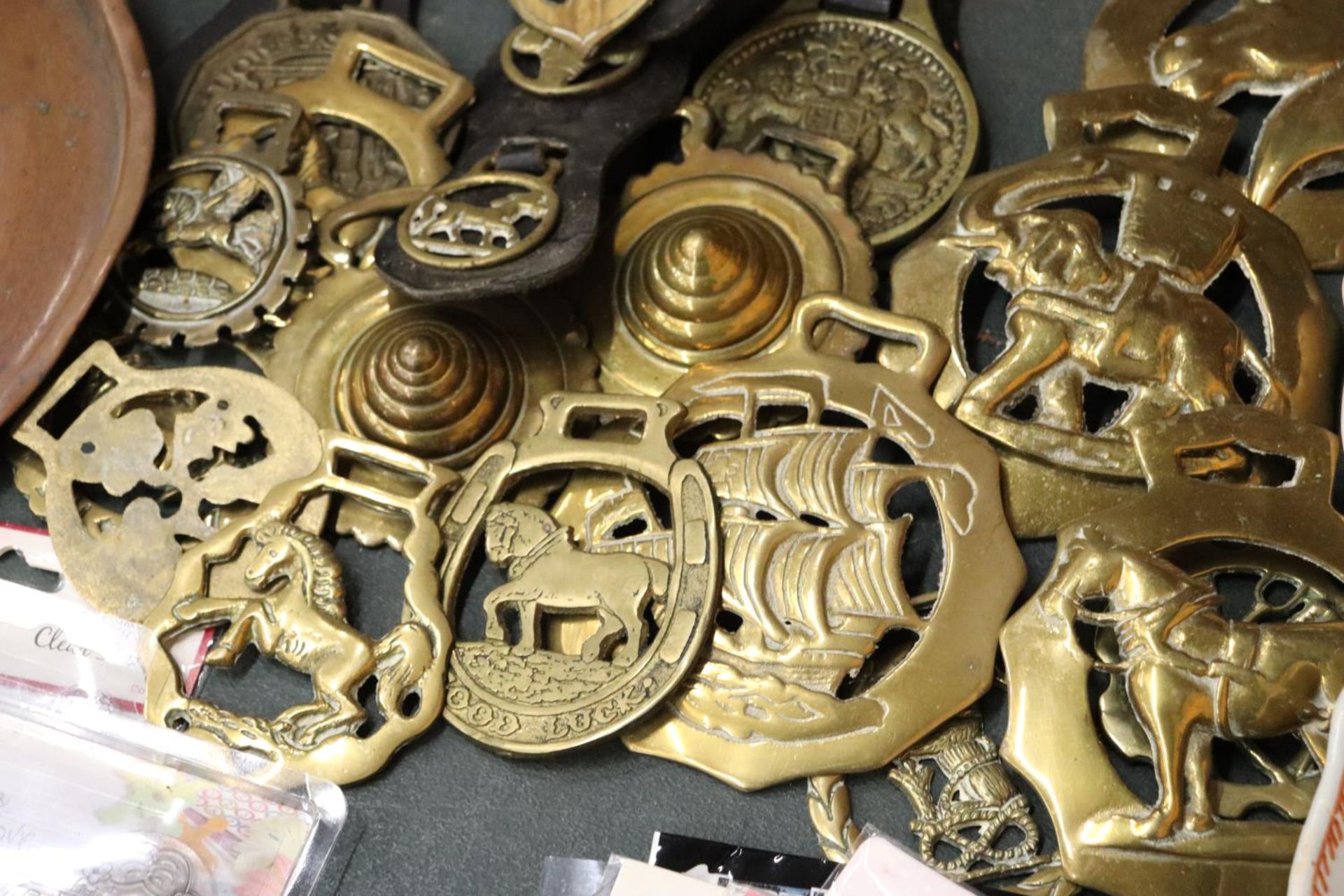 A LARGE COLLECTION OF SINGLE HORSE BRASSES - Image 3 of 5