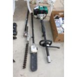 A GARDEN LINE PETROL LONG REACH HEDGE TRIMMER AND CHAINSAW