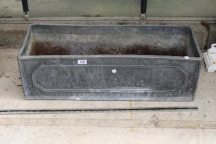 A VINTAGE SOLID HEAVY LEAD TROUGH PLANTER (L:78CM)