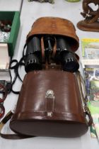 TWO PAIRS OF BINOCULARS IN LEATHER CASES TO INCLUDE CARL ZEISS
