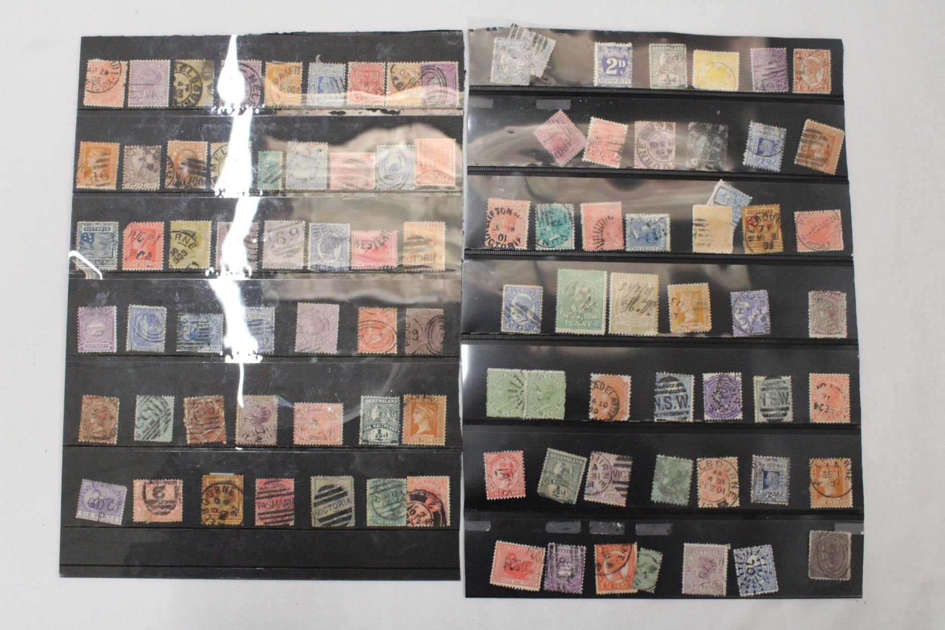 A COLLECTION OF VICTORIAN STATE STAMPS (2 PAGES) - Bild 2 aus 4