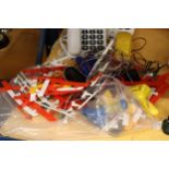 A QUANTITY OF SCALEXTRIC ITEMS