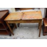 A MID 20TH CENTURY DOUBLE CHILDS DESK