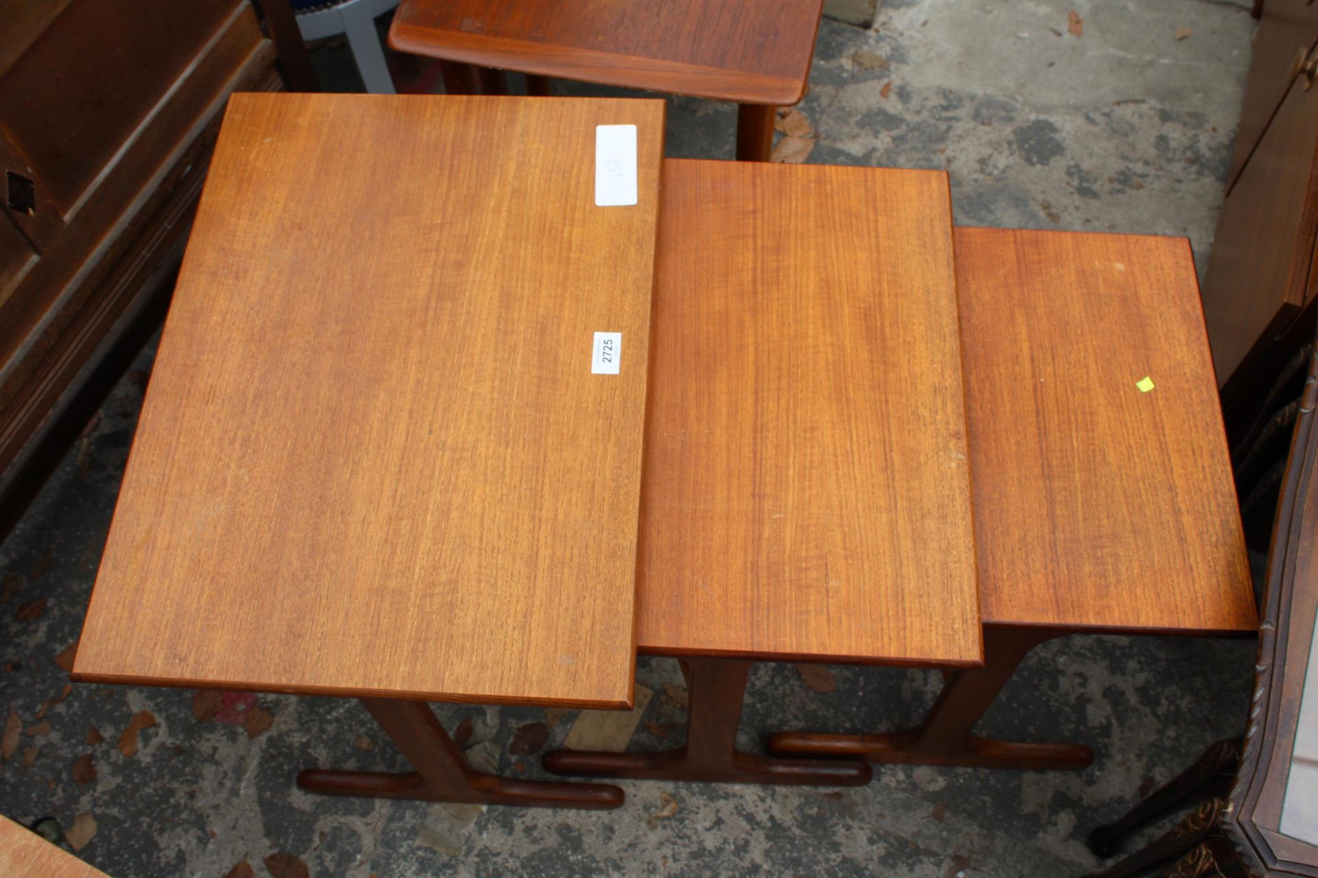 A RETRO TEAK NEST OF THREE TABLES BY G PLAN - Image 2 of 3