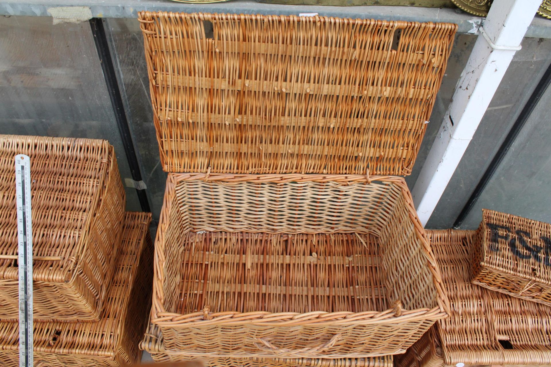 TWO VINTAGE WICKER PICNIC HAMPERS - Image 2 of 2