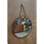 A DODECAGON SHAPED 20.5" DIAMATER WALL MIRROR