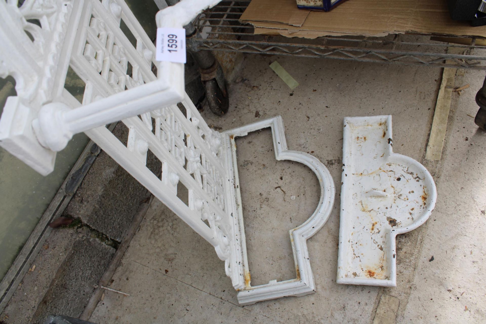 AN ANTIQUE CAST IRON STICK STAND WITH DRIP TRAY - Image 3 of 5