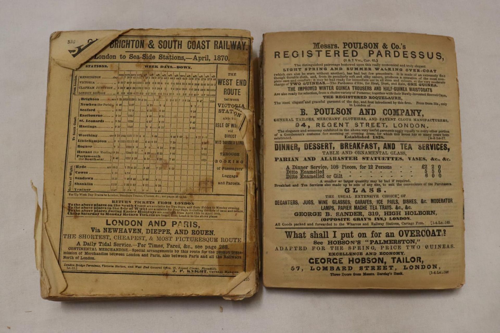 A BRADSHAWS MONTHLY RAILWAY GUIDE DATED APRIL 1855 AND A FURTHER COPY APRIL 1870, PAPERBACK VERSIONS - Bild 2 aus 5