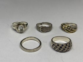 FIVE SILVER RINGS