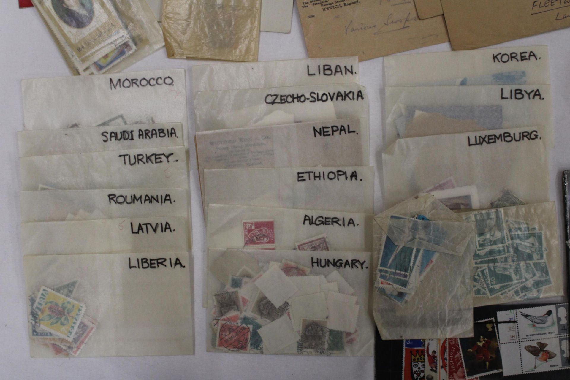 A QUANTITY OF LOOSE STAMPS IN PACKETS FROM AROUND THE WORLD - Image 2 of 5