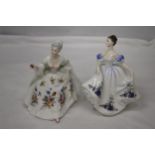 TWO ROYAL DOULTON FIGURES DIANA HN 2468 AND BEATRICE HN 3263