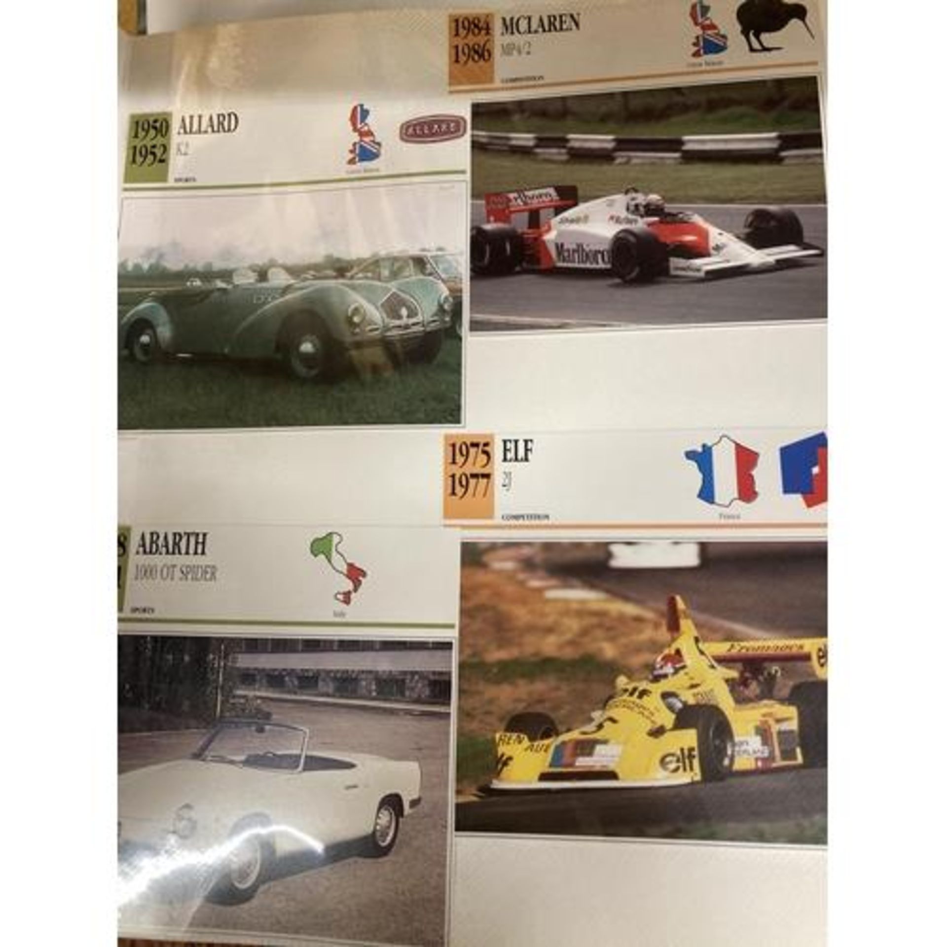 THREE ALBUMS CONTAINING APPROXIMATELY 645 VINTAGE CAR ELATED POSTCARDS IN THREE ALBUMS - Image 2 of 3