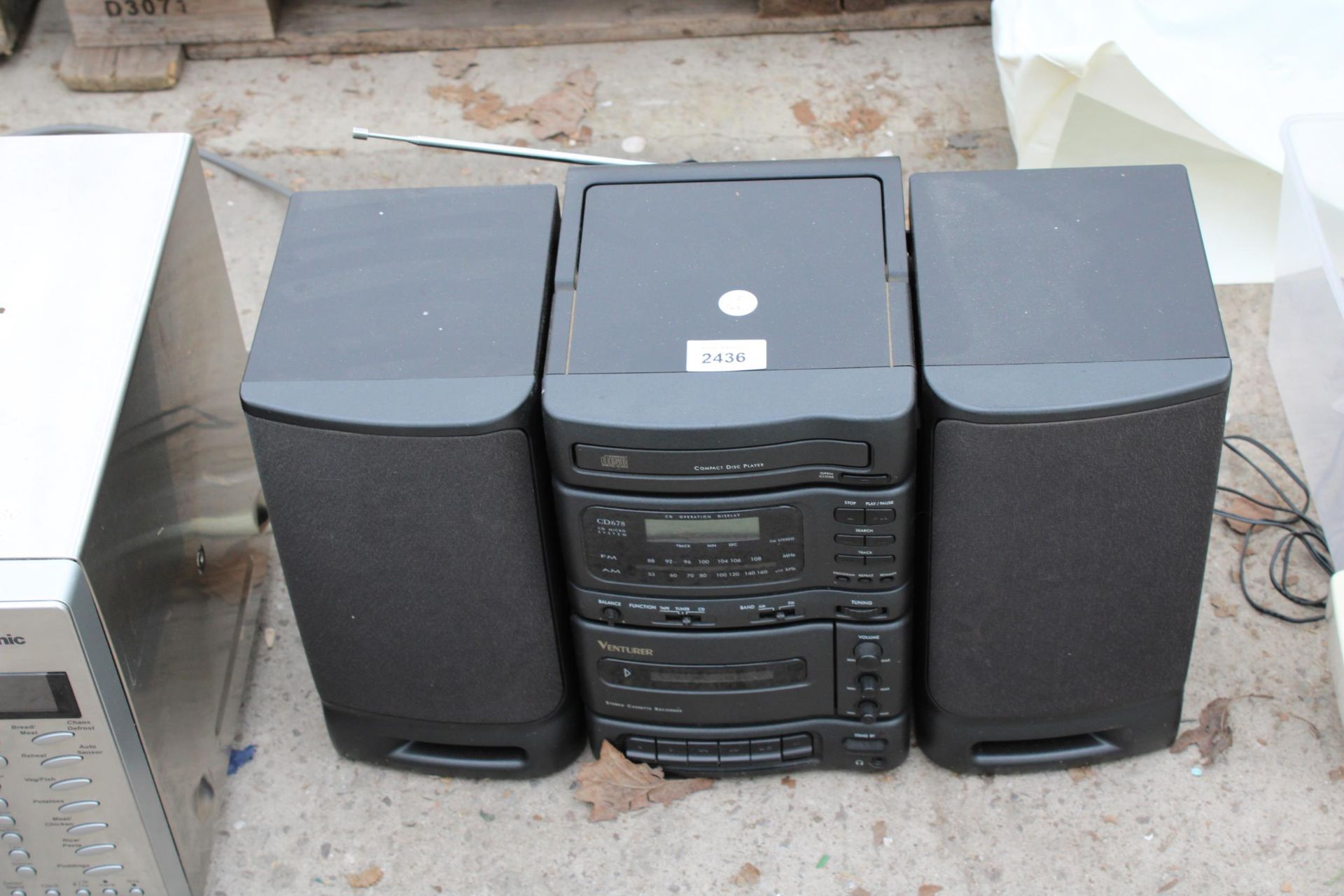 A VENTURER STEREO SYSTEM WITH TWO SPEAKERS