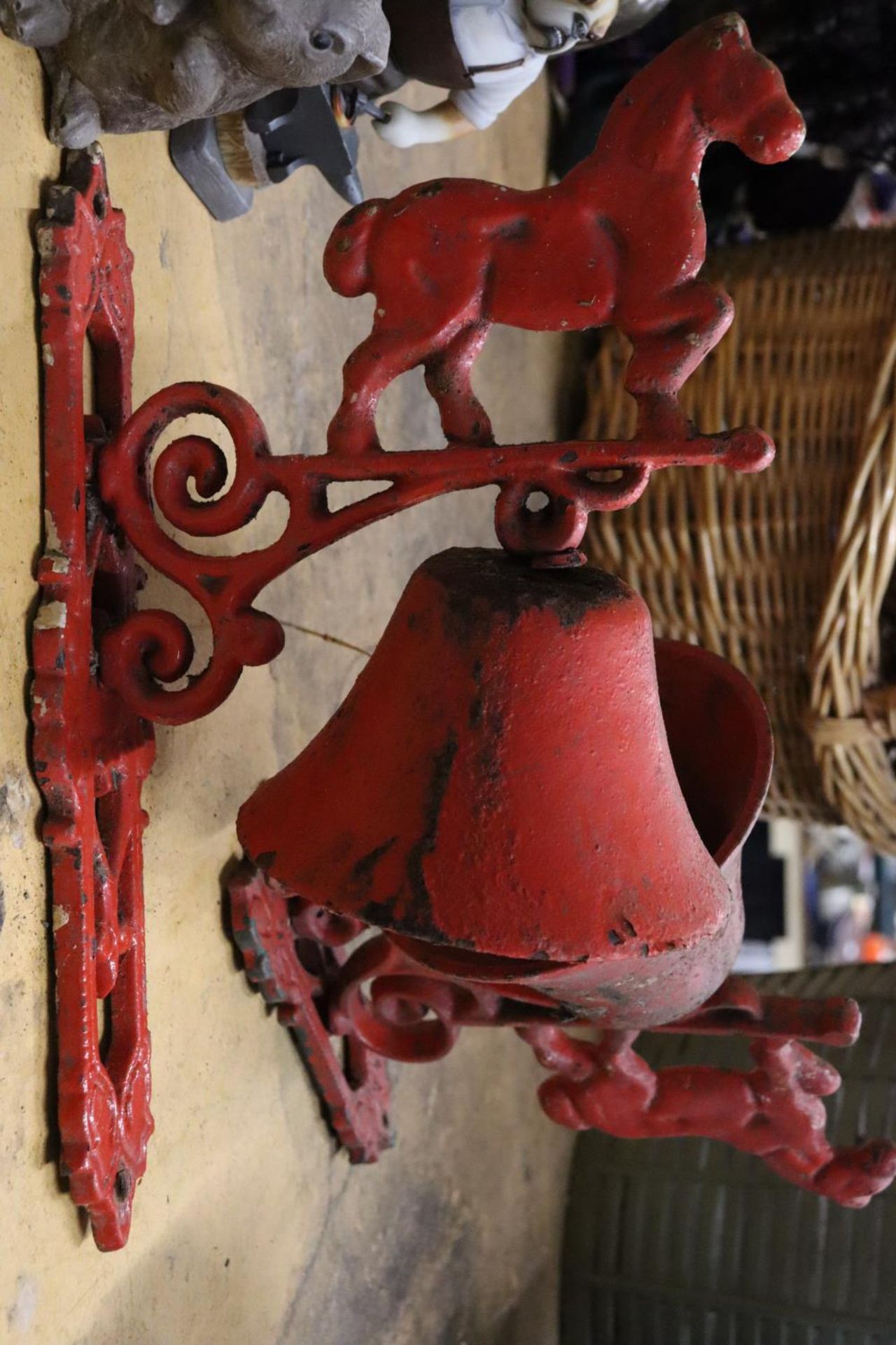 TWO CAST IRON HORSE BELLS - Image 2 of 4
