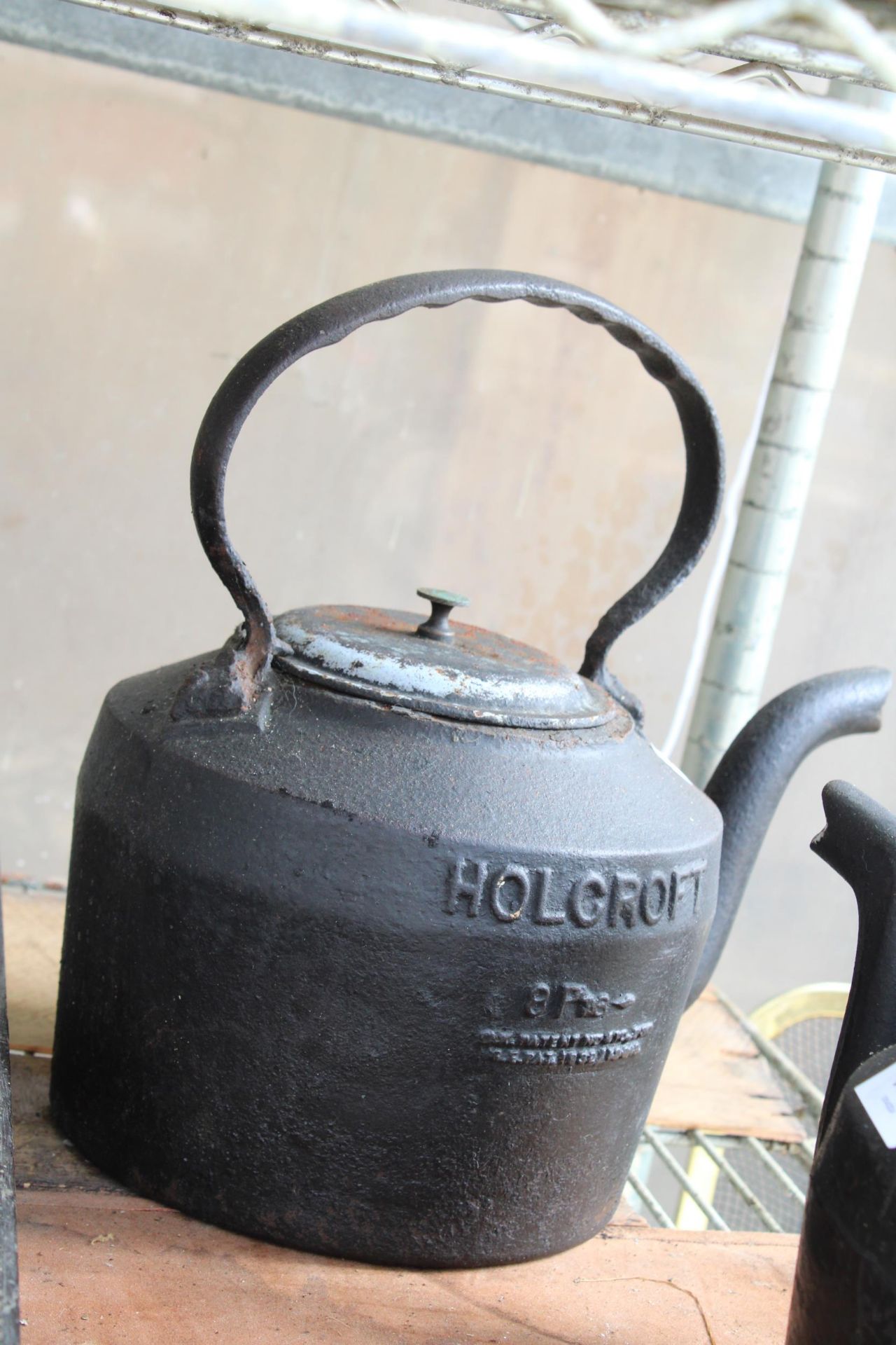 TWO VINTAGE CAST IRON KETTLES - Image 2 of 3