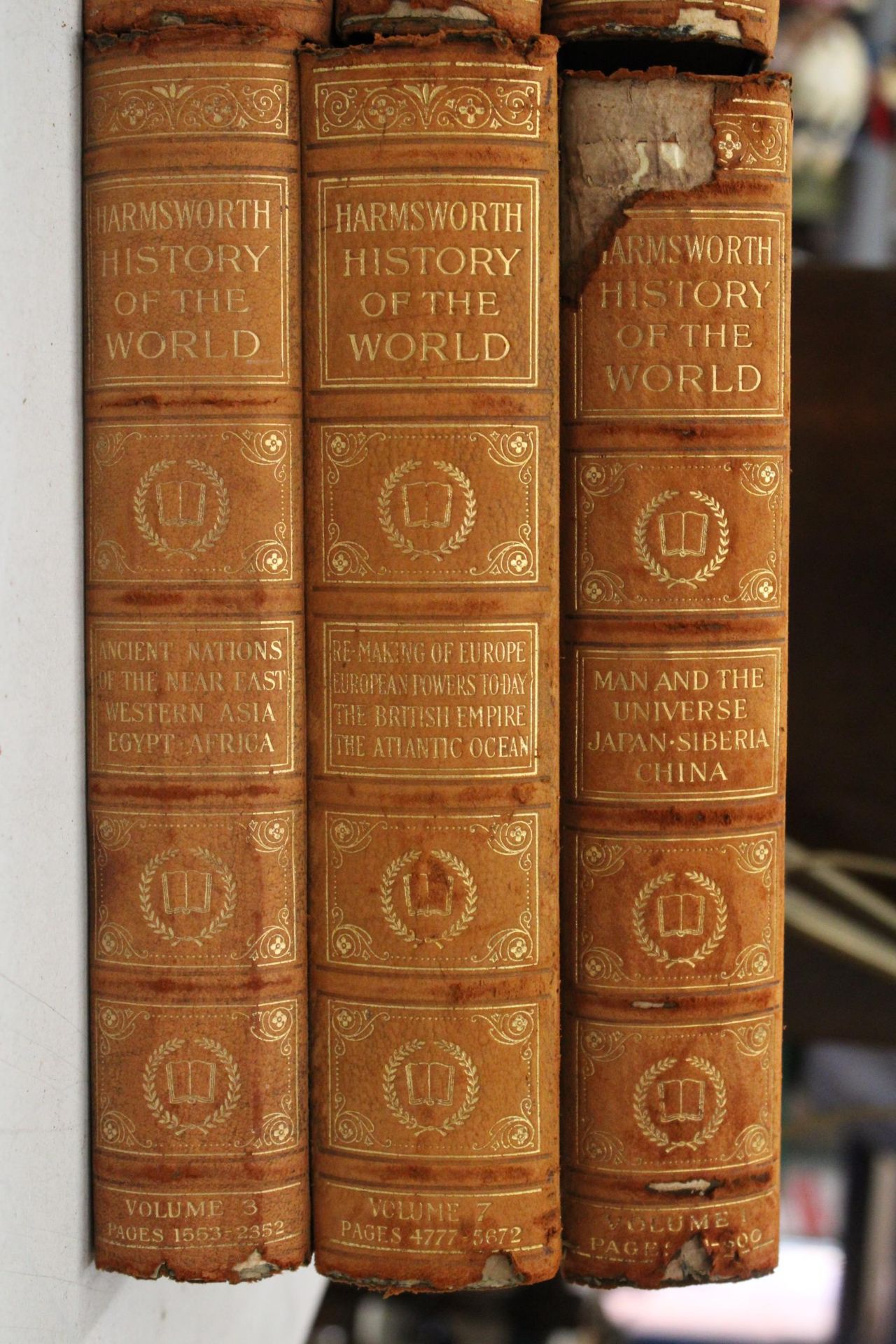 SIX HARDBACK VOLUMES OF HARMSWORTH, 1907, HISTORY OF THE WORLD - Image 3 of 5